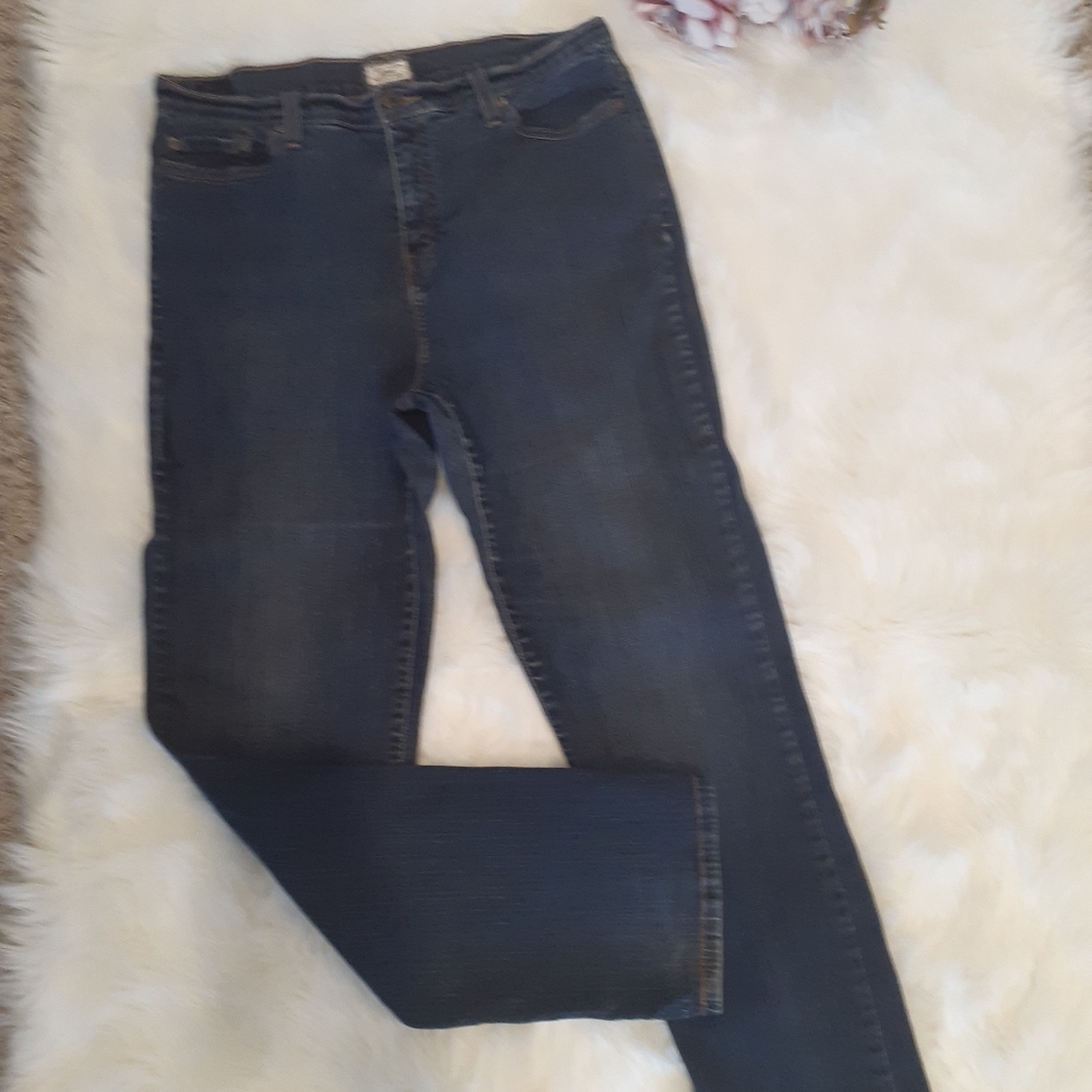 Levi's Straight Leg Jeans in Dark Blue Wash